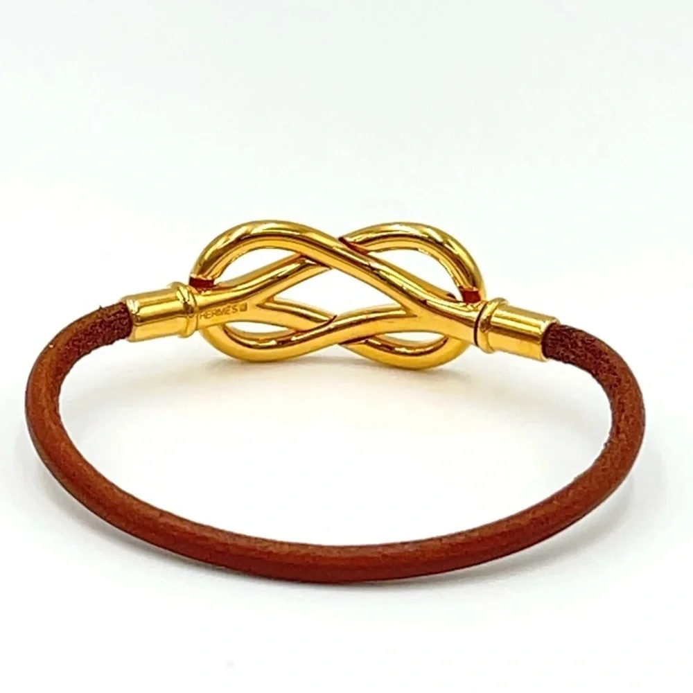 Hermes Atame GD Leather Bracelet W/Box - Picture 3 of 9